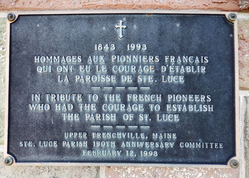 La paroisse Ste. Luce 150e anniversaire Marker image. Click for full size.