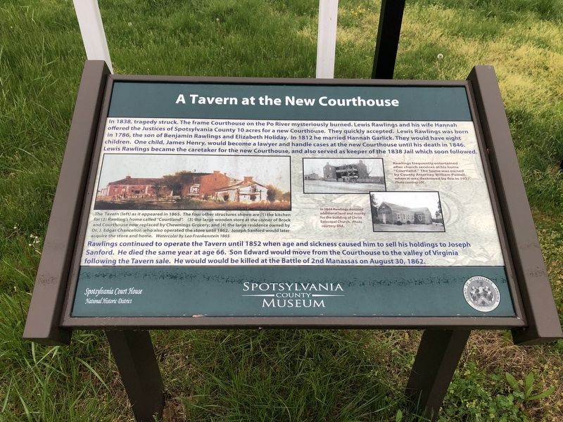 A Tavern at the New Courthouse Marker image. Click for full size.