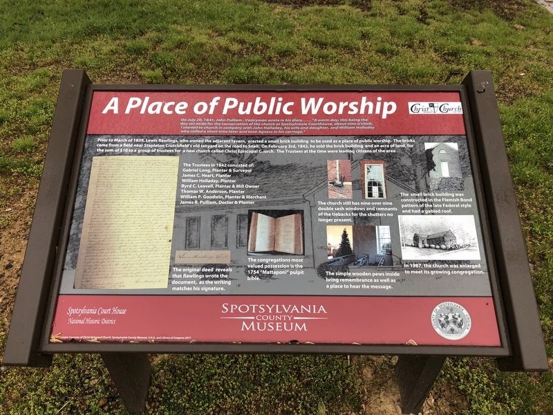 A Place of Public Worship Marker image. Click for full size.
