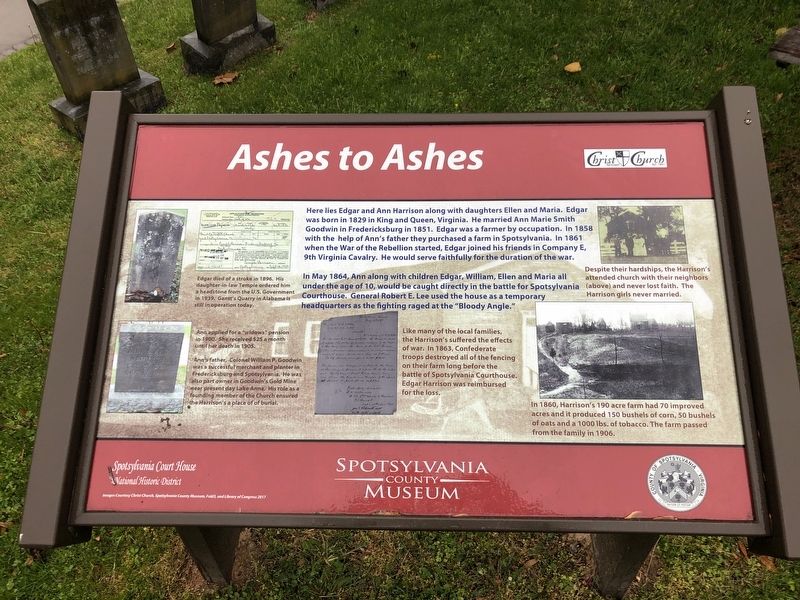 Ashes to Ashes Marker image. Click for full size.