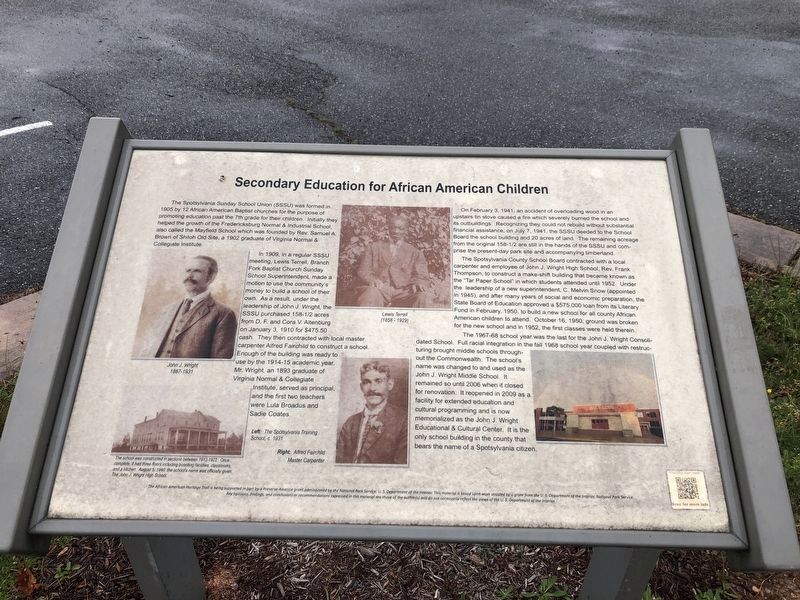 Secondary Education for African American Children Marker image. Click for full size.
