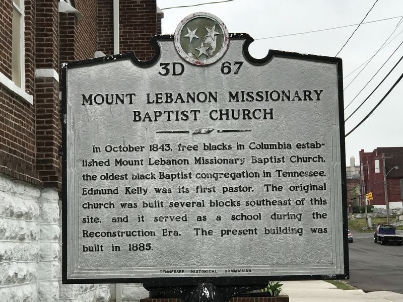 Mount Lebanon Missionary Baptist Church Marker image. Click for full size.