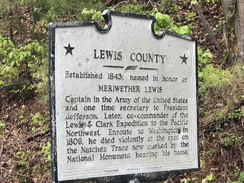 Lewis County side of the marker image. Click for full size.