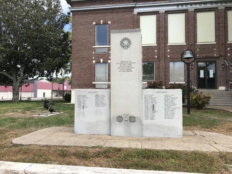 Decatur County Veterans Monument image. Click for full size.