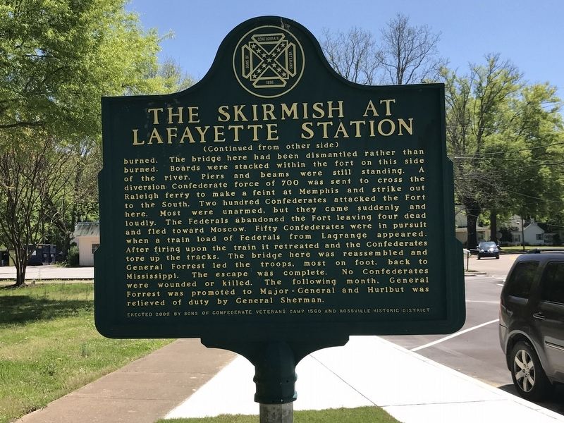 The Skirmish at Lafayette Station Marker image. Click for full size.