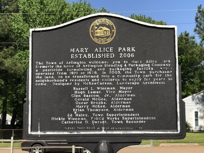 Mary Alice Park Marker image. Click for full size.