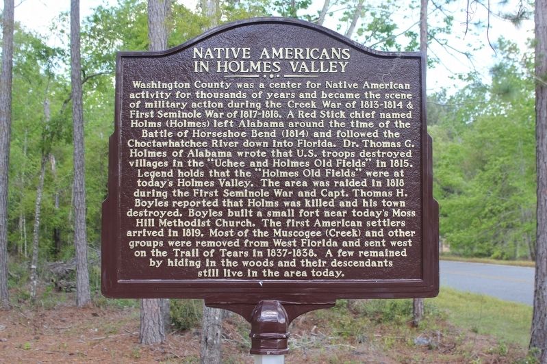 Native Americans in Holmes Valley Marker image. Click for full size.