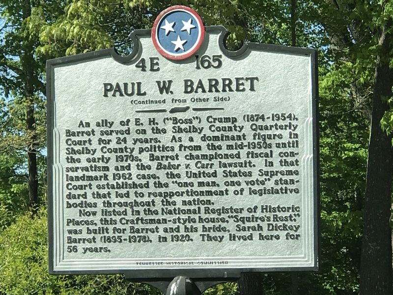 Paul W. Barret Marker image. Click for full size.
