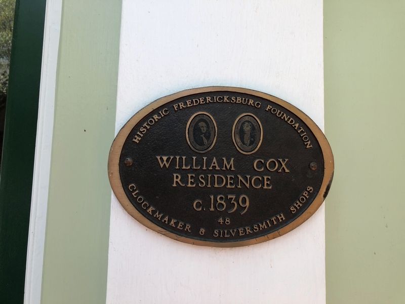 William Cox Residence Marker image. Click for full size.