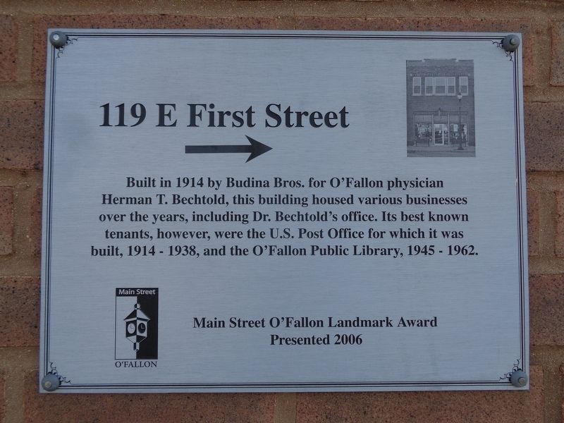 119 E First Street Marker image. Click for full size.