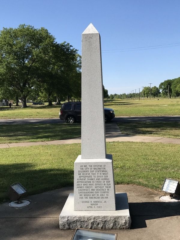 Millington Centennial and Veterans Monument image. Click for full size.