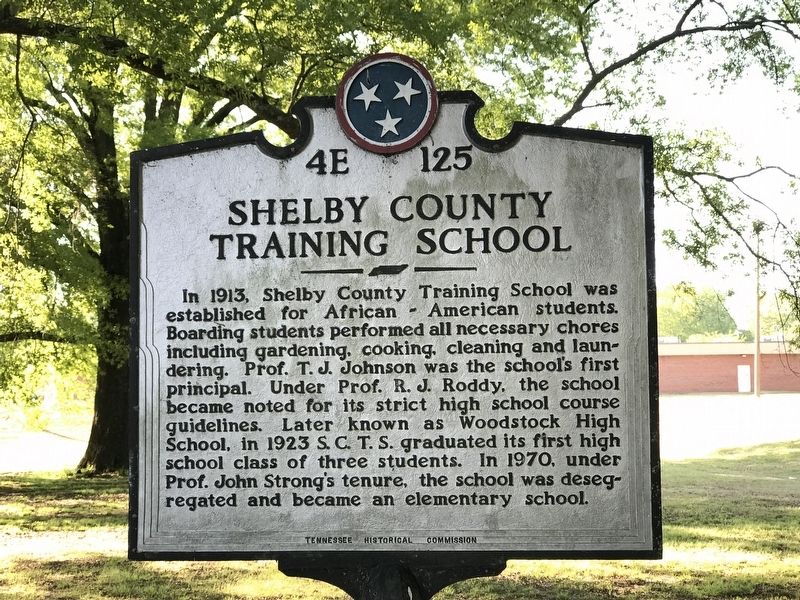 Shelby County Training School Marker image. Click for full size.