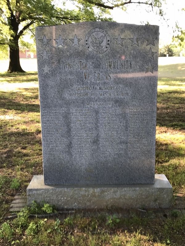 Woodstock Community Veterans Memorial image. Click for full size.