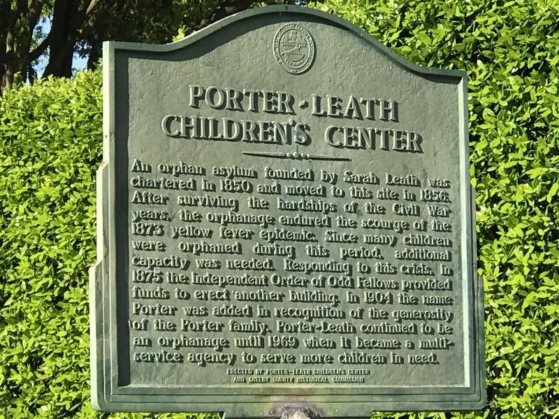 Porter-Leath Children's Center Marker image. Click for full size.