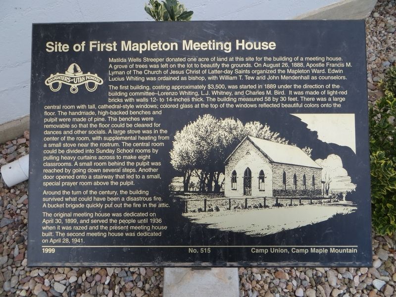 Site of First Mapleton Meeting House Marker image. Click for full size.