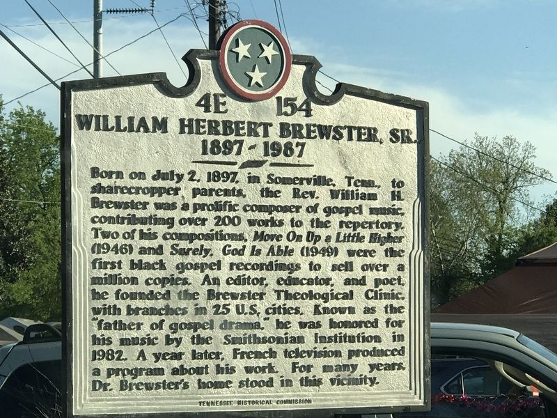 William Herbert Brewster, Sr. Marker image. Click for full size.