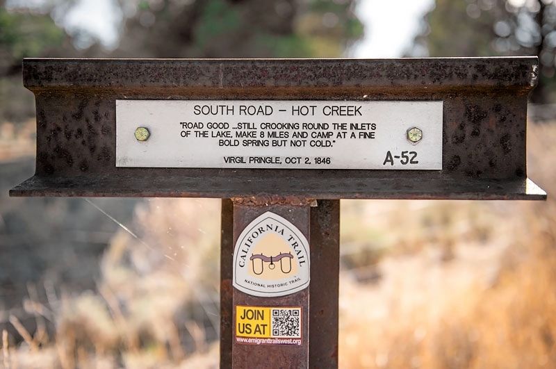 South Road - Hot Creek Marker image. Click for full size.