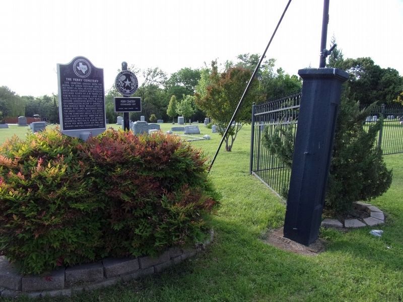 The Perry Cemetery and Marker image. Click for full size.