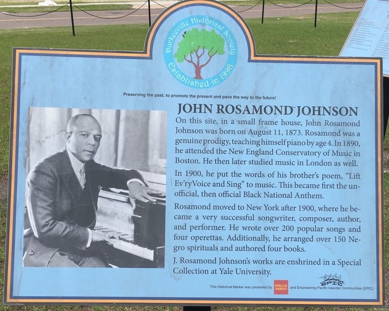 John Rosamond Johnson Marker image. Click for full size.