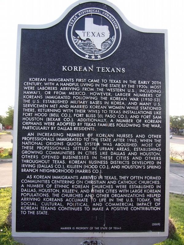 Korean Texans Marker image. Click for full size.
