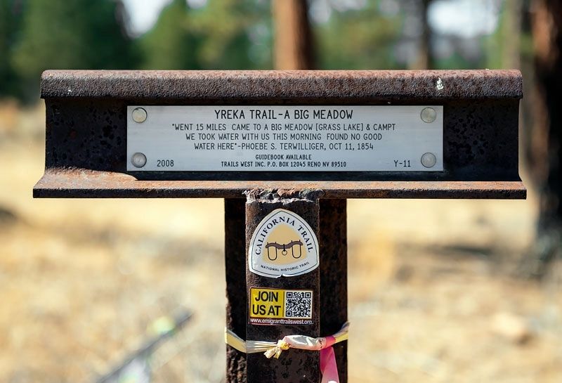 Yreka Trail - A Big Meadow Marker image. Click for full size.