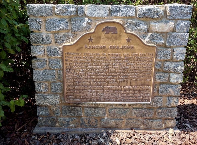 Rancho Guajome Marker image. Click for full size.