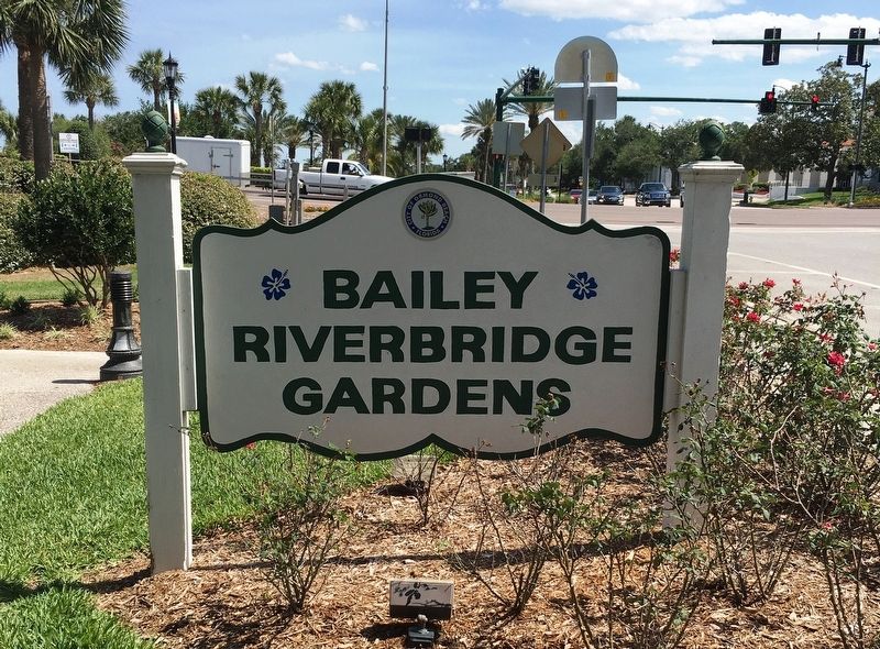 Bailey Riverbridge Gardens Park sign image. Click for full size.