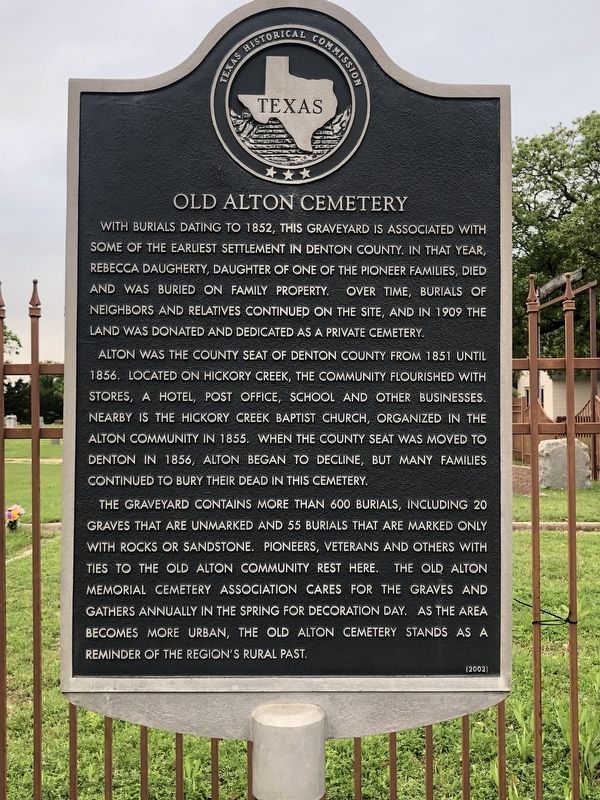 Old Alton Cemetery Marker image. Click for full size.