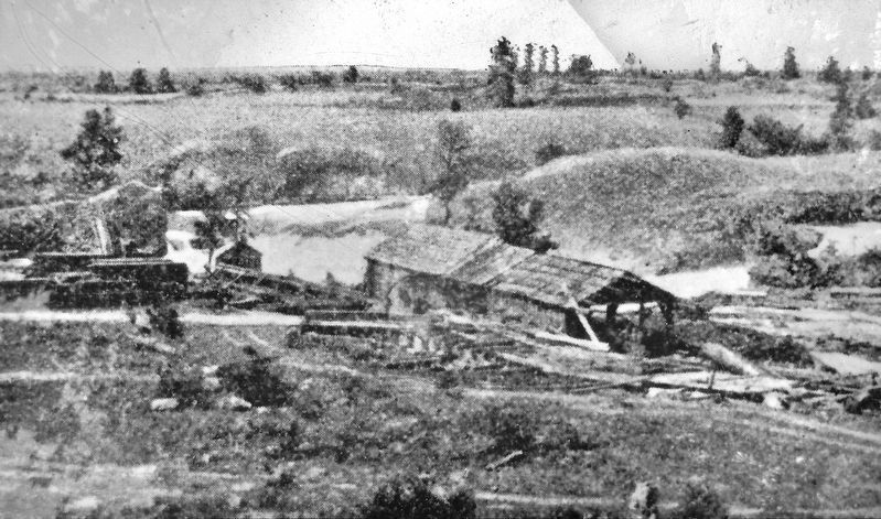 Marker detail: Scranton & Downing Sawmill image. Click for full size.