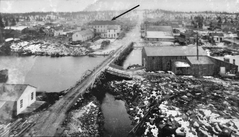 Marker detail: Spokane, circa 1886 image. Click for full size.