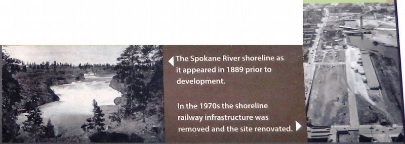 Marker detail: Spokane River Shoreline image. Click for full size.