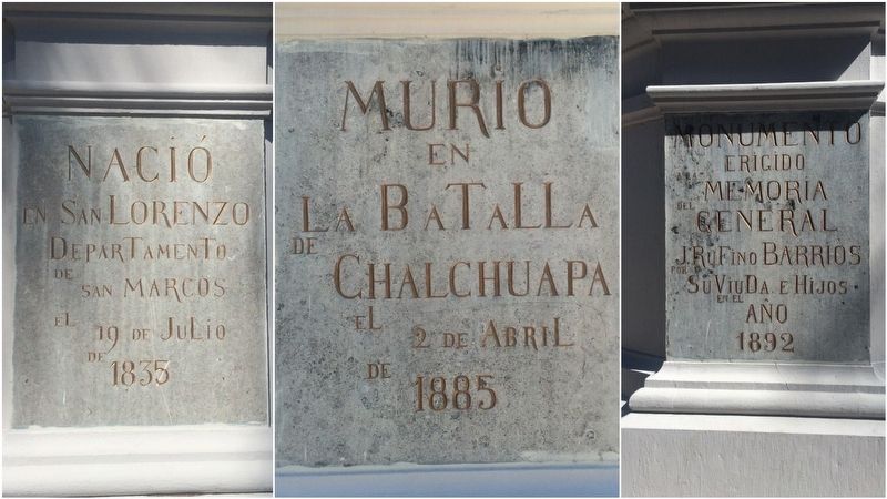 Tomb of Justo Rufino Barrios Marker image. Click for full size.