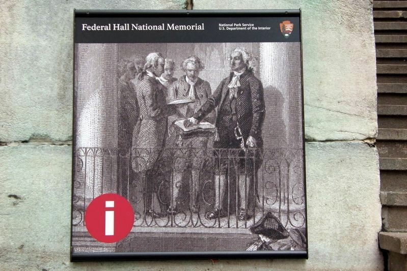 Federal Hall National Monument NPS marker image. Click for full size.