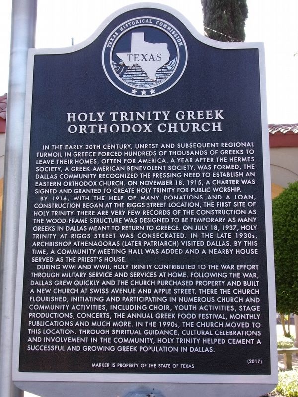 Holy Trinity Greek Orthodox Church Marker image. Click for full size.