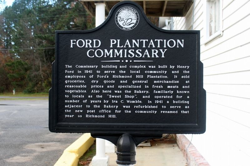 Ford Plantation Commissary Marker image. Click for full size.