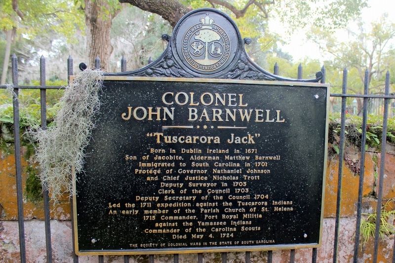 Colonel John Barnwell Marker image. Click for full size.