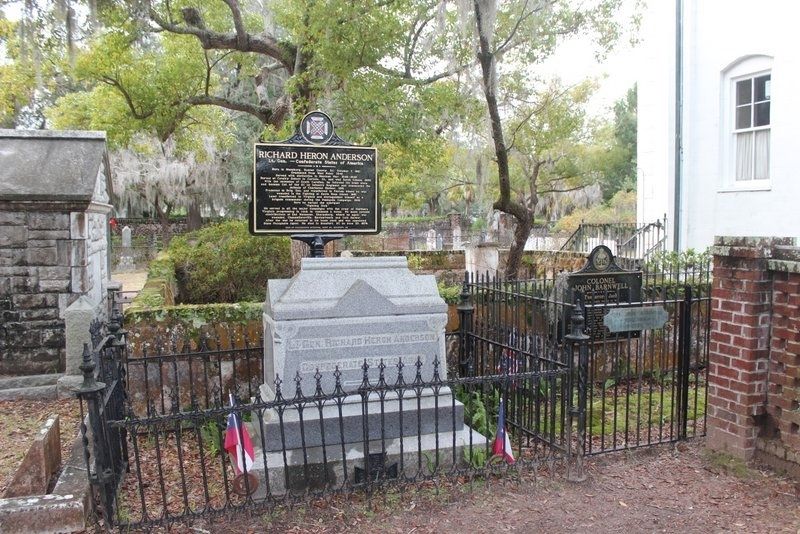 Richard Heron Anderson Marker next to Colonel John Barnwell marker image. Click for full size.