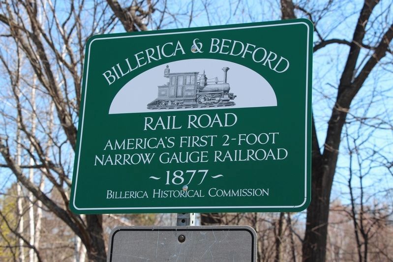 Billerica & Bedford Rail Road Marker image. Click for full size.