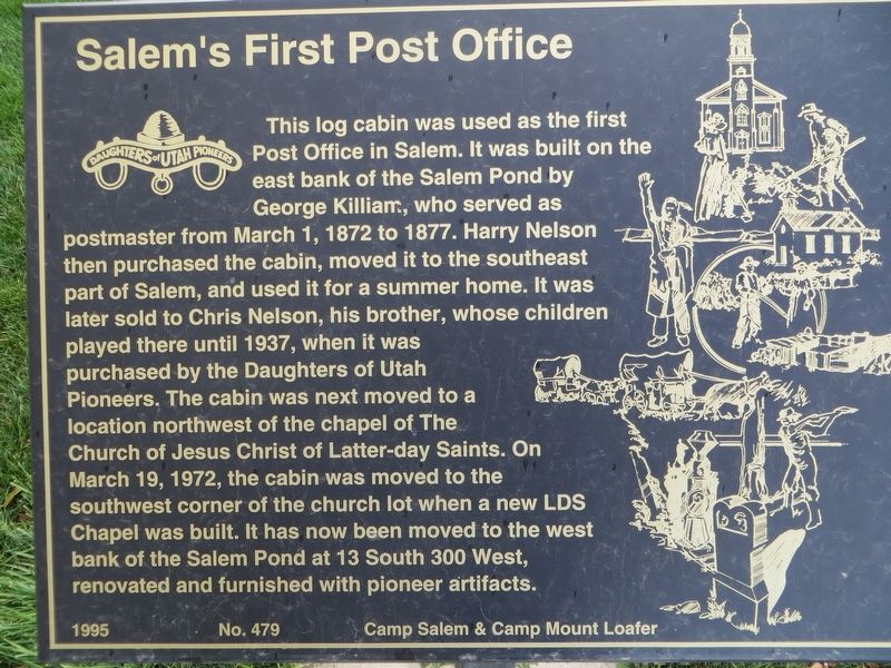 Salems First Post Office Marker image. Click for full size.