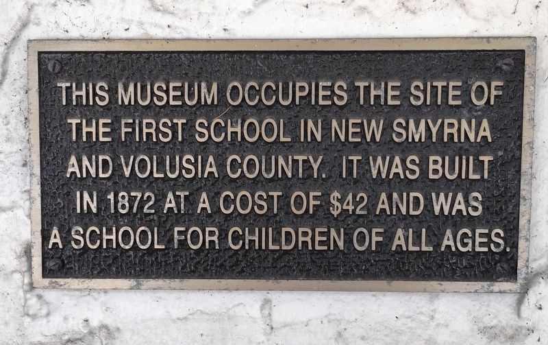 First School In New Smyrna and Volusia County Marker image. Click for full size.