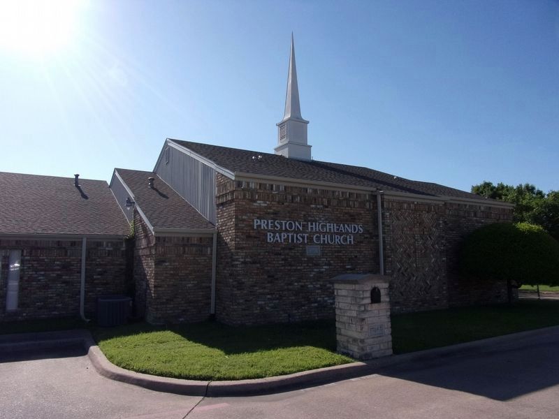 First Baptist Church of Renner, now the Preston Highlands Baptist Church image. Click for full size.