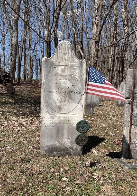 Jedediah Peck Grave image. Click for full size.