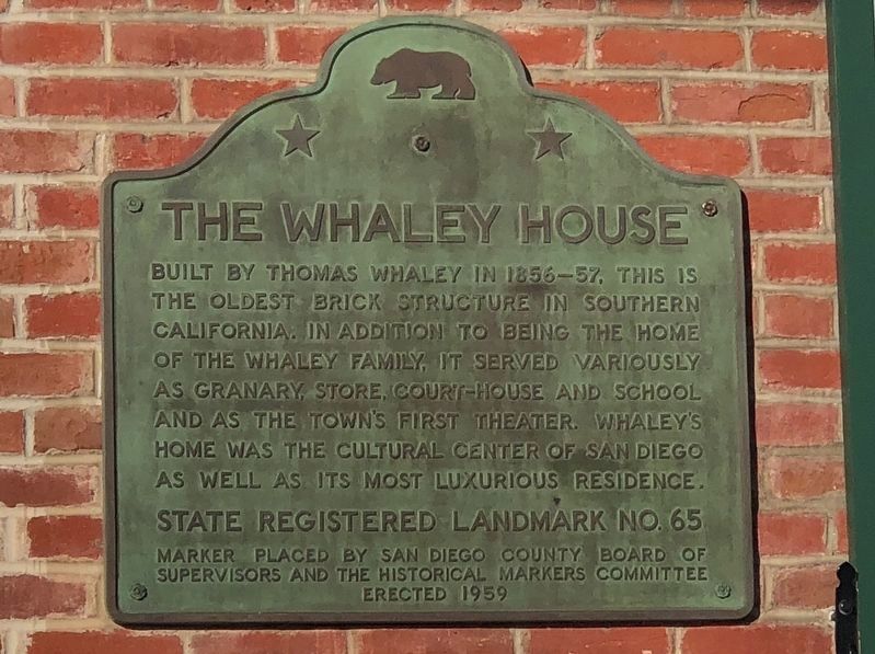 The Whaley House Marker image. Click for full size.