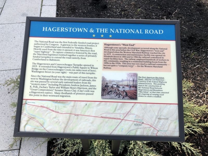Hagerstown & The National Road Marker image. Click for full size.