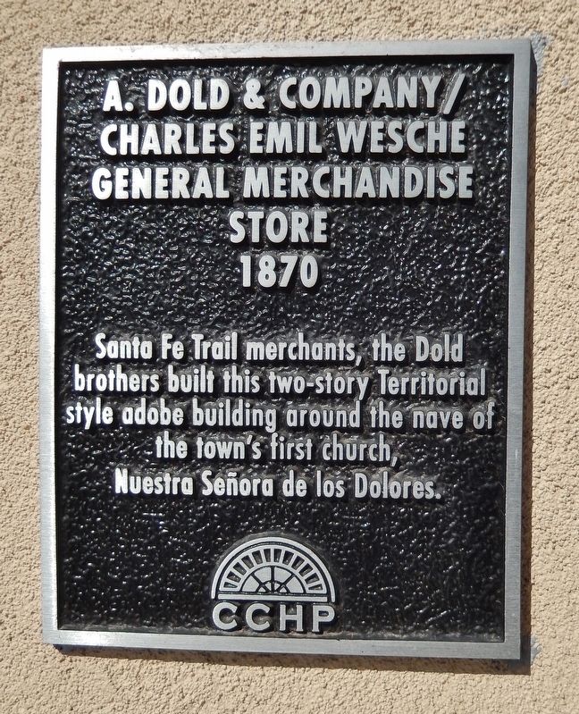 A. Dold & Company / Charles Emil Wesche General Merchandise Store Marker. Click for full size. A. Dold & Company / Charles Emil Wesche General Merchandise Store Marker image. Click for full size.