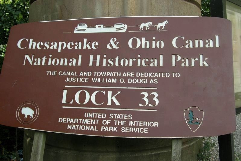 C&O Canal NHP Lift Lock 33 Marker image. Click for full size.