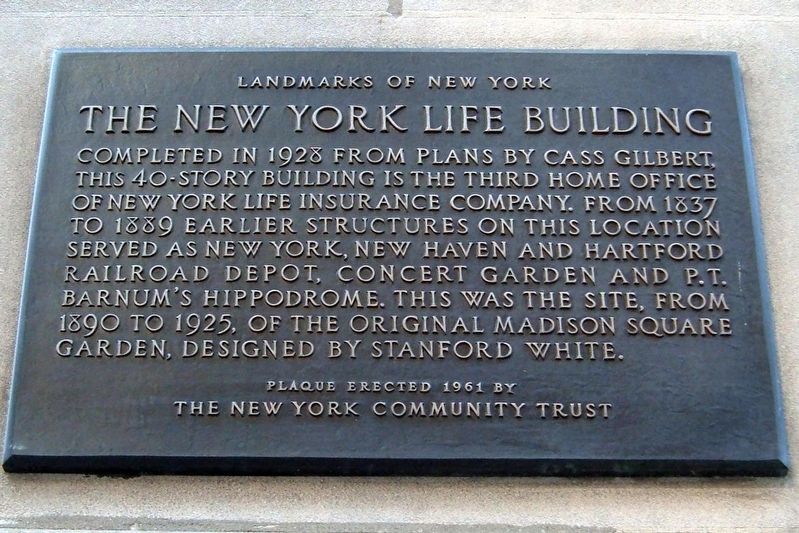 The New York Life Building Marker image. Click for full size.