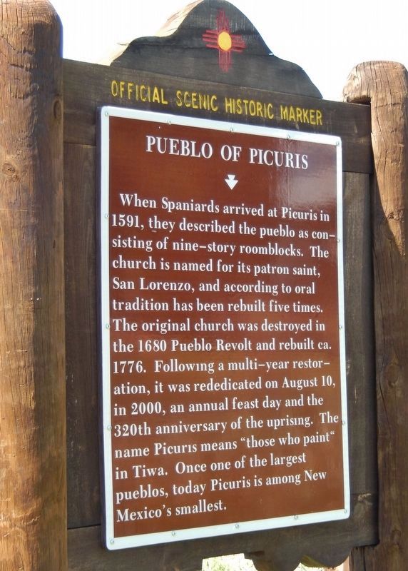 Pueblo of Picuris Marker image. Click for full size.