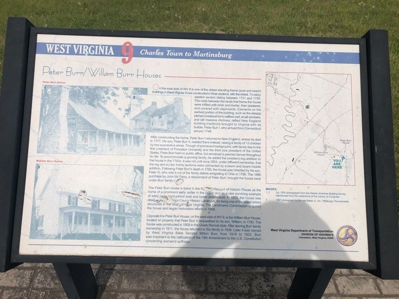 Peter Burr / William Burr Houses Marker image. Click for full size.