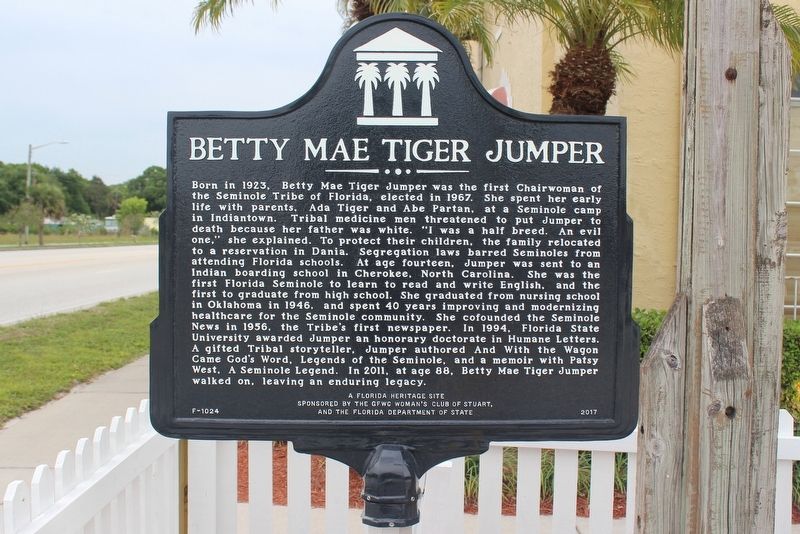 Betty Mae Tiger Jumper Marker image. Click for full size.